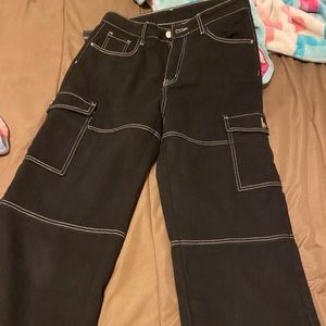 stitch jean from shein that fit me to big I’ve never worn them they’ll just fall